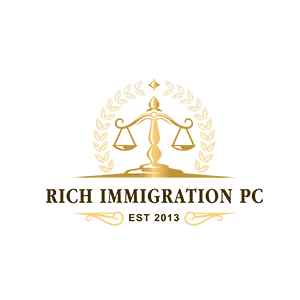 Logotipo oscuro de Rich Immigration